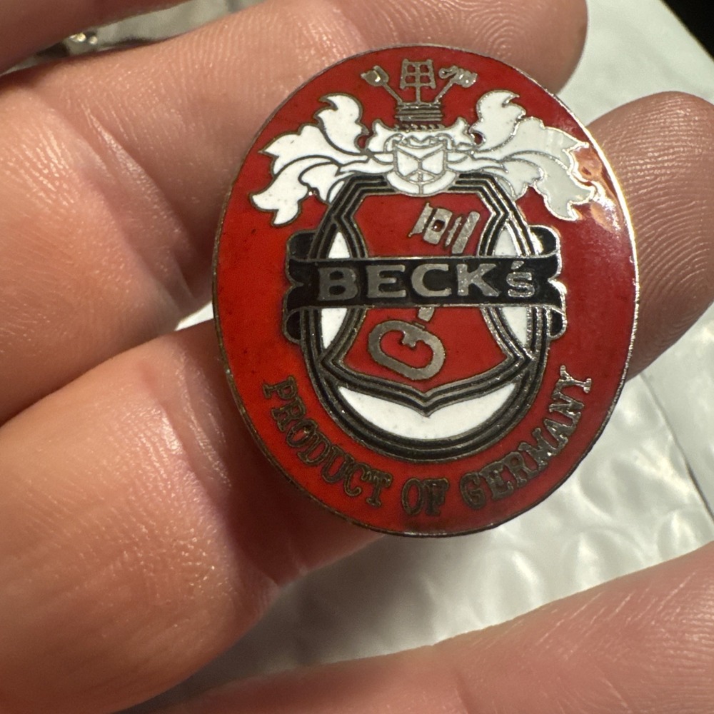 Old Vintage Becks Beer Germany Hat Coat Lapel PIN Charm